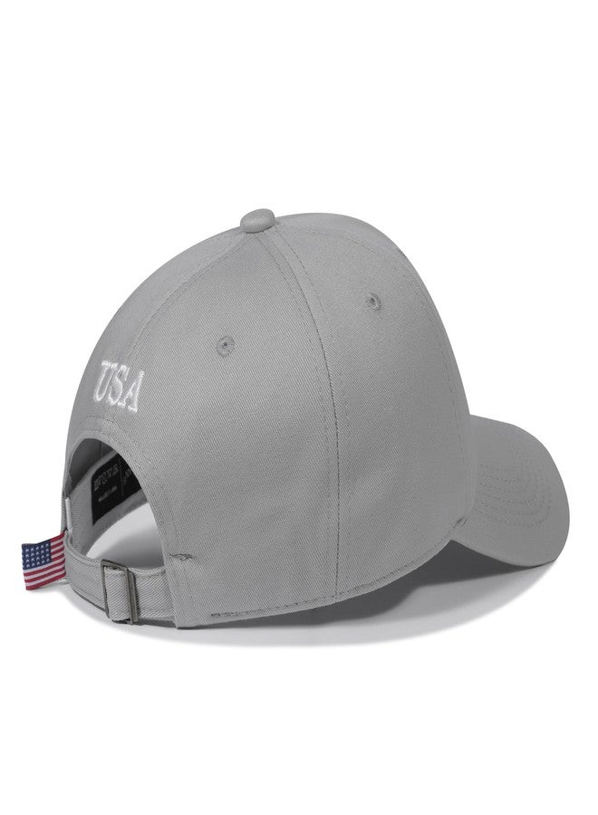 VIONLAN American Flag Hat, Adjustable Fit USA Baseball Cap for Men Women, Dad Hats, Outdoor Ball Caps for Casual Wear Gray - Image 5